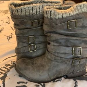 Grey Just fab boots. Worn twice. Very good condition